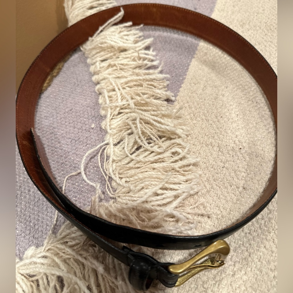 Coach Black and Brown Leather Belt 34"